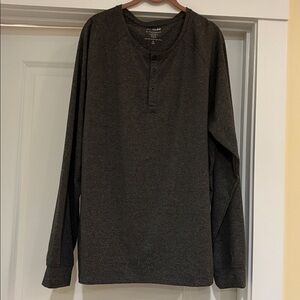 01.Algo Men’s Performance Henley. XL. Dark gray.